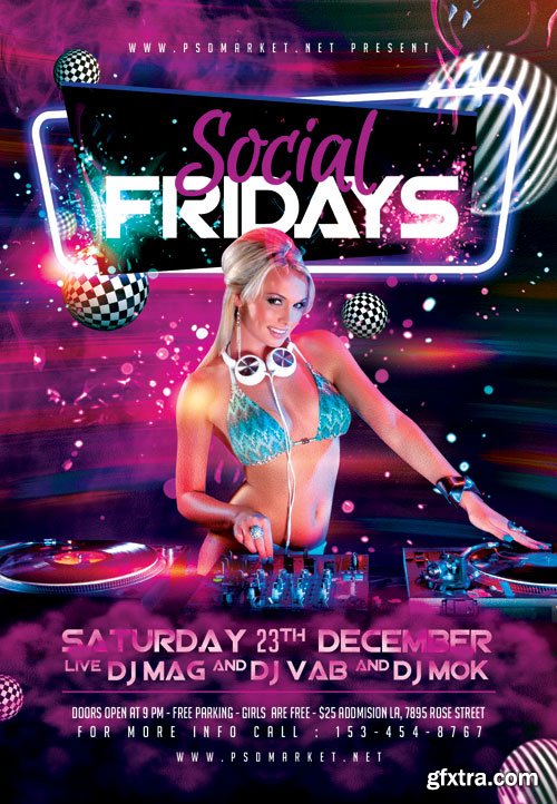 SOCIAL FRIDAYS FLYER – PSD TEMPLATE