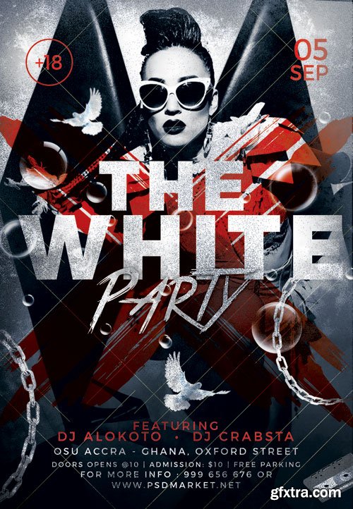 THE WHITE PARTY FLYER – PSD TEMPLATE