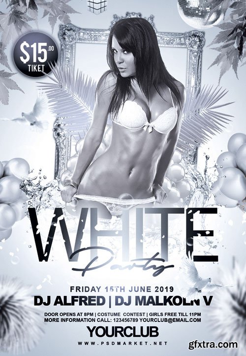 WHITE PARTY FLYER – PSD TEMPLATE