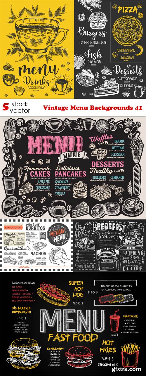 Vectors - Vintage Menu Backgrounds 41