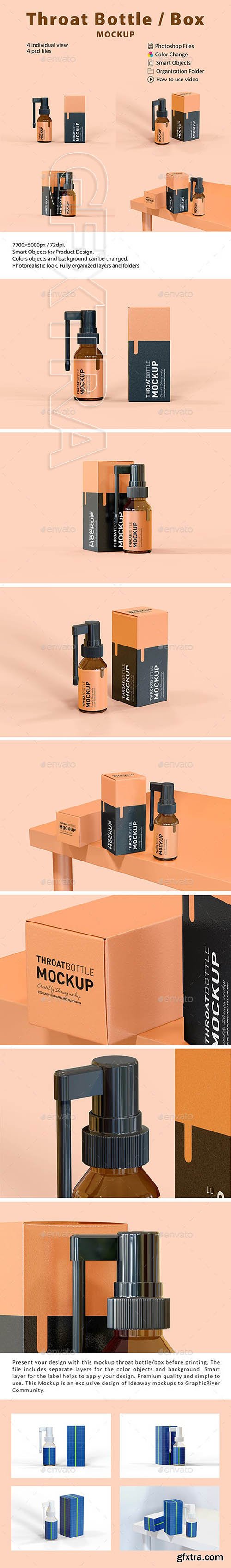 GraphicRiver - Throat Bottle Box Mockup 23560903