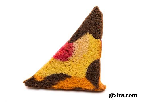 Colored Bread Toasts Isolated - 8xJPGs