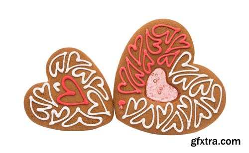 Cookie Hearts Isolated - 5xJPGs