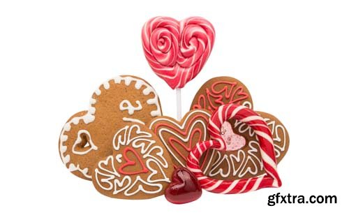 Cookie Hearts Isolated - 5xJPGs