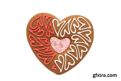 Cookie Hearts Isolated - 5xJPGs