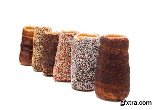 Czech Trdelnik Bun Isolated - 15xJPGs