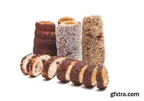 Czech Trdelnik Bun Isolated - 15xJPGs