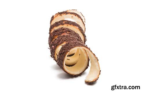 Czech Trdelnik Bun Isolated - 15xJPGs