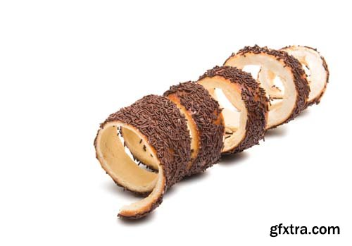 Czech Trdelnik Bun Isolated - 15xJPGs