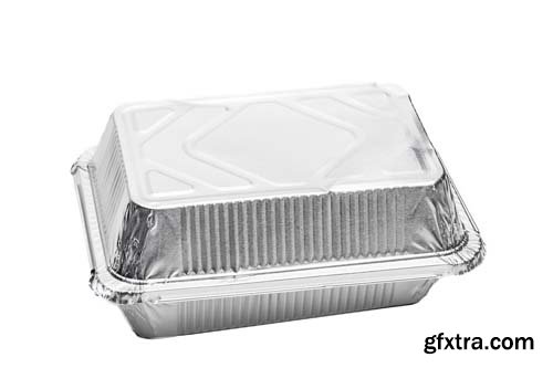 Foil Food Delivery Container Isolated - 10xJPGs