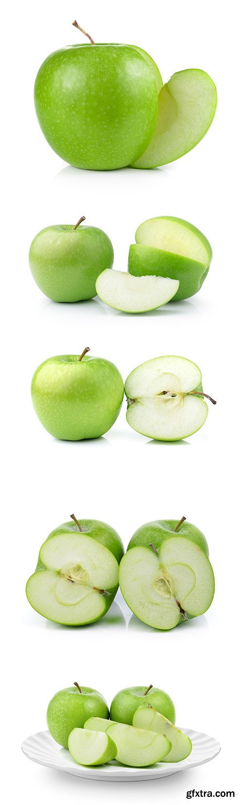 Green Apple Isolated - 10xJPGs