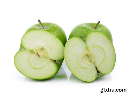 Green Apple Isolated - 10xJPGs