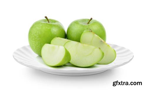 Green Apple Isolated - 10xJPGs