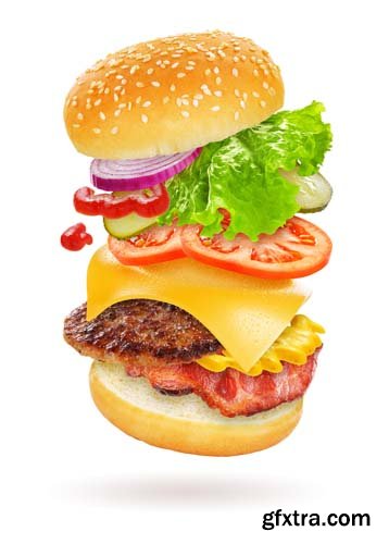 Hamburger Isolated - 10xJPGs