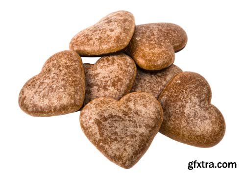 Heart Cookies Isolated - 13xJPGs