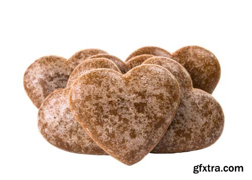 Heart Cookies Isolated - 13xJPGs