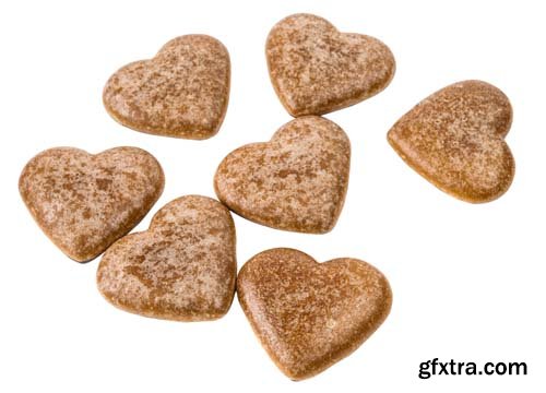 Heart Cookies Isolated - 13xJPGs