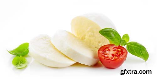 Mozzarella And Tomato Isolated - 9xJPGs