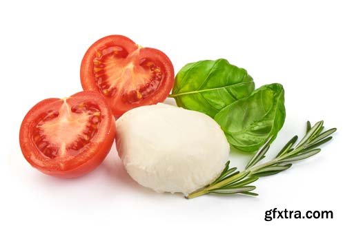 Mozzarella And Tomato Isolated - 9xJPGs