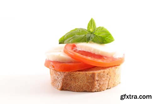 Mozzarella And Tomato Isolated - 9xJPGs