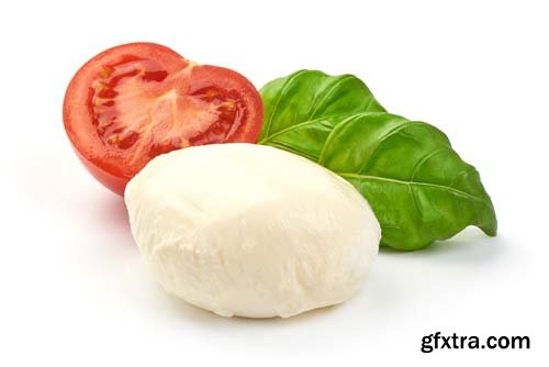 Mozzarella And Tomato Isolated - 9xJPGs