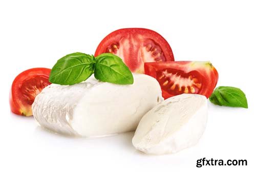 Mozzarella And Tomato Isolated - 9xJPGs