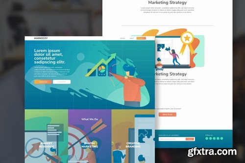 MARKEZZY Marketing Agency Homepage & Illustration