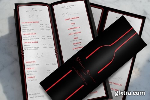 Elegant Stylish Wine Menu