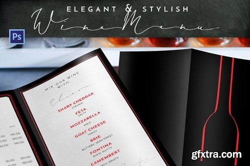 Elegant Stylish Wine Menu