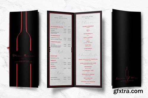 Elegant Stylish Wine Menu