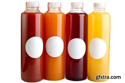 Colorful Plastic Bottles-1 Isolated - 10xJPGs