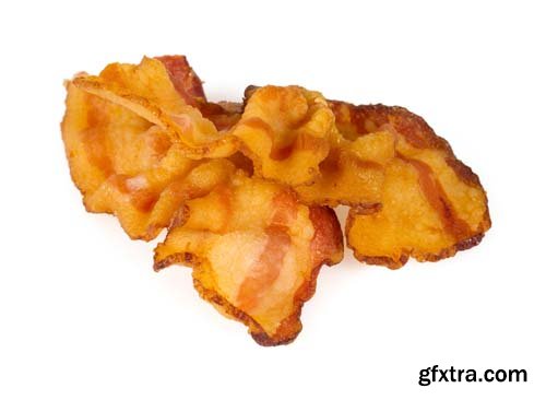 Fried Bacon Isolated - 10xJPGs