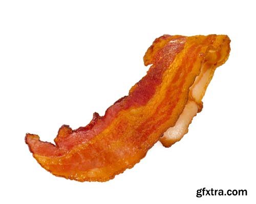 Fried Bacon Isolated - 10xJPGs