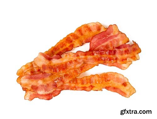 Fried Bacon Isolated - 10xJPGs