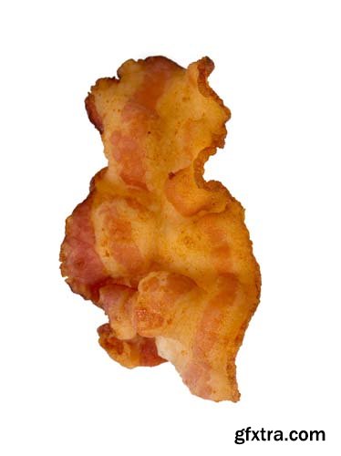 Fried Bacon Isolated - 10xJPGs