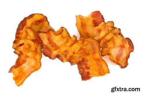 Fried Bacon Isolated - 10xJPGs