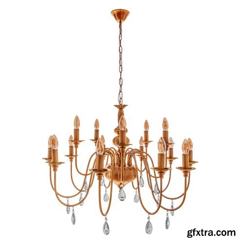 Gold Chandelier Isolated - 30xJPGs