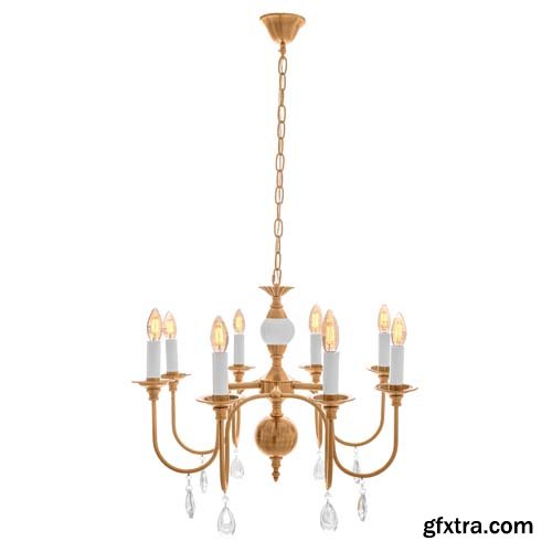 Gold Chandelier Isolated - 30xJPGs