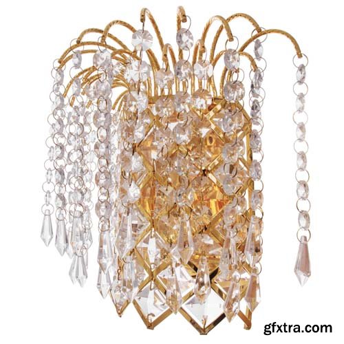 Gold Chandelier Isolated - 30xJPGs