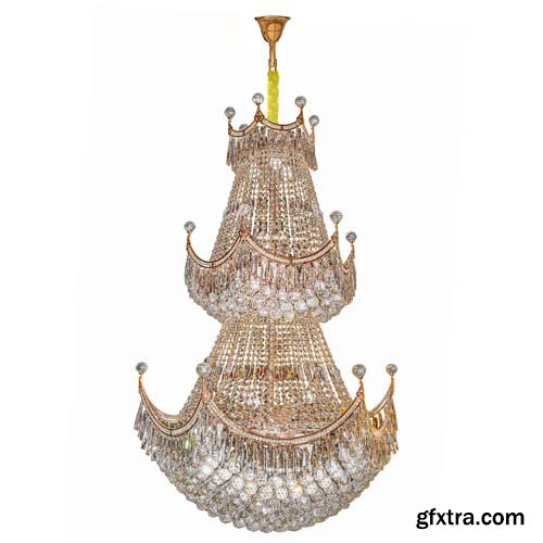 Gold Chandelier Isolated - 30xJPGs