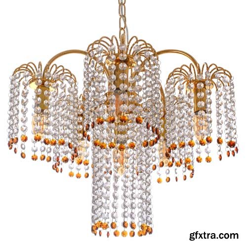 Gold Chandelier Isolated - 30xJPGs