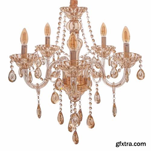 Gold Chandelier Isolated - 30xJPGs