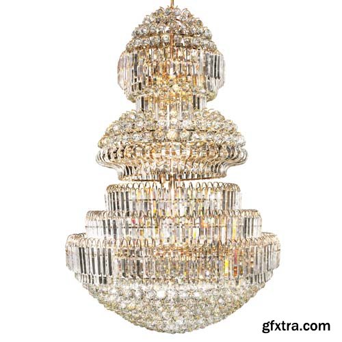 Gold Chandelier Isolated - 30xJPGs