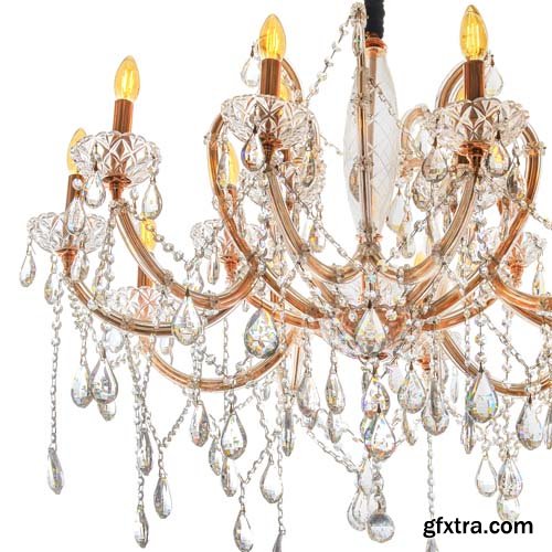 Gold Chandelier Isolated - 30xJPGs