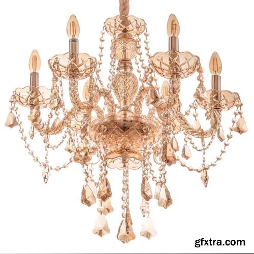 Gold Chandelier Isolated - 30xJPGs