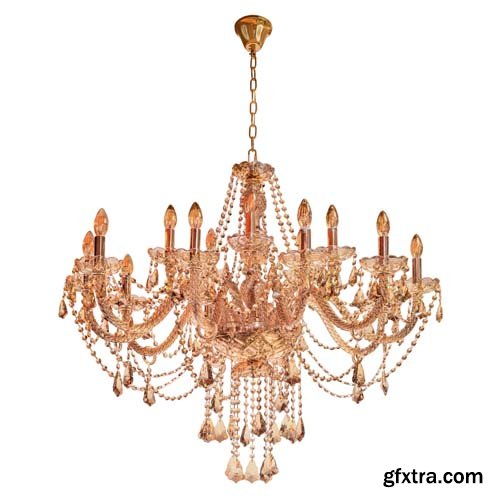 Gold Chandelier Isolated - 30xJPGs