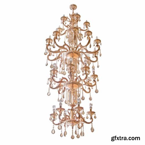 Gold Chandelier Isolated - 30xJPGs