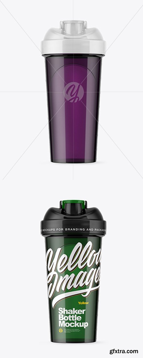 Plastic Shaker Bottle Mockup 36788