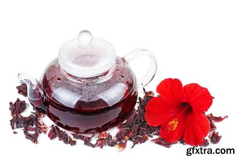 Hibiscus Tea Isolated - 7xJPGs