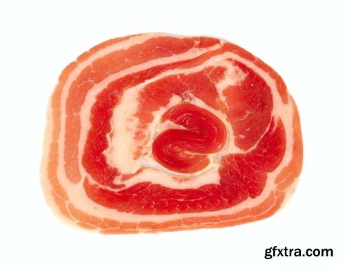 Italian Pancetta Bacon Isolated - 8xJPGs